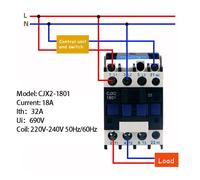 Contattore AC CJX2-1801 Elettrodomestico per Distribuzione Industriale