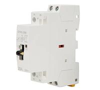 Contattore AC per uso domestico su guida DIN 2P 25A 220V 50Hz Mini Montaggio su guida DIN con interruttore di comando manuale Contattore AC per controllo elettrico dell'edificio(2NC)