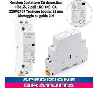 Contattore CA domestico,HS1-25, 2 poli 1NO 1NC, CA 220V/240V Tensione Bobina