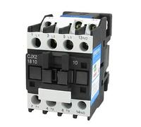 Contattore CA for montaggio su guida DIN CJX2-1810 35mm 3 Palo uno NESSUNA bobina 32A da 110 V Componenti elettronici