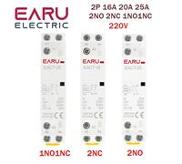 Contattore CA modulare domestico montato su guida Din 2P 16A 20A 25A 1NO 1NC 2NO 2NC AC 220V 230V 50/60Hz per Smart Home House Hotel 2P 16A 2NC
