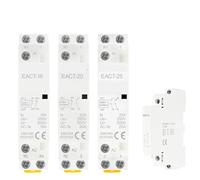 Contattore CA modulare for uso domestico montato su guida DIN 2P 16A 20A 25A 2NO 2NC 1NO 1NC AC220V AC230V 50/60Hz for Smart Home House Hotel(2P 25A 2NC)