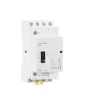 Contattore CA per guida DIN HCH8-25M, 4 poli, 16A, 20A, 25A, 24V, 110V, 220V, con interruttore di controllo manuale, 4NA, 2NA, 2NC o 4NC, 1 pezzo (25A 4P 4NO AC24V)