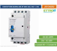 CONTATTORE DOMESTICO DIN AC 220V 4P 25A 50HZ CON INTERRUTTORE DI CONTROLLO MANUA