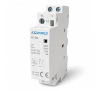 Contattore Modulare 25A Bobina 24V AC, 2P 1NO+1NC, Teleruttore Da 1 Modulo Barra DIN, IP20, Serie HC-225-24V Professionale