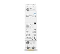 Contattore modulare CA for uso domestico su guida DIN 2P 25A 220V/230V 50/60HZ 110V 230V 24V NO NC 1 pz(110V,2NC)