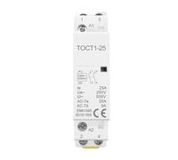 Contattore modulare for uso domestico su guida DIN TOCT1 2P 25A AC 220V/230V 50/60HZ 110V 230V 24V NO NC(1NO1NC,220V)