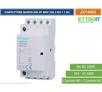 CONTATTORE MODULARE SU BARRA DIN 4P 25A 400V 3 CONTATTI APERTI NO +1 CONTATTO NC