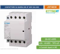 CONTATTORE MODULARE SU BARRA DIN 4P 63A 400V 4 CONTATTI APERTI NO TIPO 40