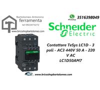 Contattore Telemecanique TeSys D EVERLINK 50A 3P 220V LC1D50AM7
