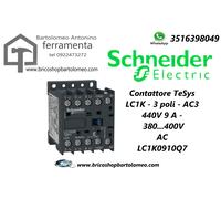 LC1K0910Q7 Contattore: 3 poli NO x3 tiratore ausiliario: NO 380VAC 9A TeSys K...