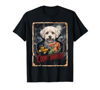 Conte Barkula Halloween Retro Vampiro Cane Maglietta con Stampa Grafica Economica