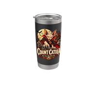 Conte Catula Vampiro Sphynx Cat Halloween Gothic Horror Bicchiere termico in acciaio inox doppia parete