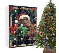 Conte Down Down Calendar - 10.23 pollice ciondolo festivo 2D acrilico per uso delle vacanze, conto alla rovescia di 24 giorni con design riutilizzabile, decorazione natalizia per casa, scrivania, cami