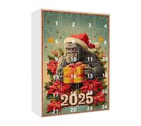 Conte Down Down Calendar - 10.23 pollice ciondolo festivo 2D acrilico per uso delle vacanze, conto alla rovescia di 24 giorni con design riutilizzabile, decorazione natalizia per casa, scrivania, cami