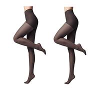 Conte elegant ACTIVE 40 DEN Set di 2 Collant Modellanti da Donna - Stimola la Circolazione Sanguigna - Calze Modellante Donna - Taglia 5 - Nero