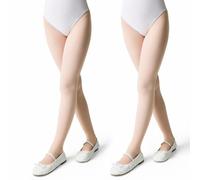 Conte elegant Collant da bambina BALLET 70 denari, confezione da 2 collant opachi per bambini, in microfibra 3D, per danza e ginnastica, con elastico in vita e cuciture piatte, perfetti per la scuola
