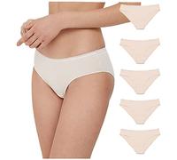 Conte elegant LB 2001 Set di 5 Mutandine da Donna in Cotone con Elastico - Mutandine in Vita Hipster - Mutandine da Donna - Biancheria Intima da Donna - Taglia