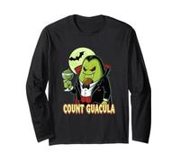 Conte Guacula Divertente Avocado Vampiro Gioco di Parole Halloween Maglia a Manica