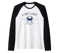 Contea di St Mary nel Maryland Meridionale EST 1637 Maglia con Maniche Raglan