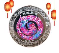 Contea per l'anno del serpente - Moneta da collezione con motivo a serpente, moneta da serpente con segno zodiacale cinese | Moneta a serpente unica per collezionisti, regalo per l'anno n