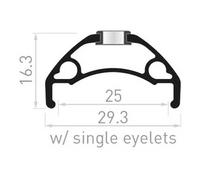 Contec Cerchio Mtb Xeta 27.5´´ 25 Mm Disc E-bike Tubeless Black