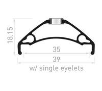 Contec Cerchio Mtb Xeta 27.5´´ 35 Mm Disc E-bike Tubeless Black
