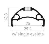 Contec Cerchio Mtb Xeta 29´´ 25 Mm Disc E-bike Tubeless Black