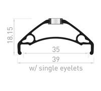 Contec Cerchio Mtb Xeta 29´´ 35 Mm Disc E-bike Tubeless Black