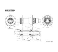 Contec Mozzo Posteriore Core isc Boost Shimano/sram Hg Black