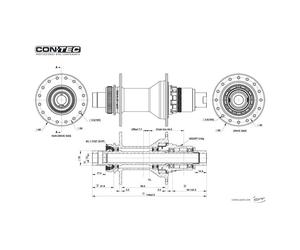 Contec Mozzo Posteriore Core isc Boost Shimano/sram Hg Black