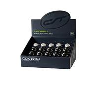 CONTEC Set di campanelli Piccoli da Bicicletta, 20 Pezzi, Colore Argento, Sporting_Goods Unisex Adulto, Nero