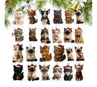 Conteggio Alla Rovescia Di Natale - Calendario 2D in Acrilico con 24 Scatoline per Gattini | Ornamento Artistico per il Periodo Natalizio per Ragazze Adolescenti Ragazzi Bambini Donne Adulti