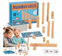 Conteggio cubi, di conteggio per matematica - Numeri di conteggio, giocattoli con carte di attività,Giocattolo di legno per manipolatori di matematica prescolare per bambini piccoli