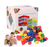 Conteggio Cubi per bambini Math - EVA Lightweight 8x8cm | Stacking Blocks Learning Toy, Math Counting Educational Cubes | Classroom Teaching Aid For Kindergarten Nursery Home School Children 3+ Use