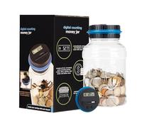 Conteggio digitale, banca di monete digitali con conteggio digitale | LCD Counter Coin Bank Money Saving Bank | Macchina da banco a monete, grande capacità, educativo, alimentato da ba