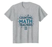 Conteggio Matematica Insegnanti Apprezzamento Simboli Matematici Maglietta, Bambini, Grigio Melange, 3 Anni
