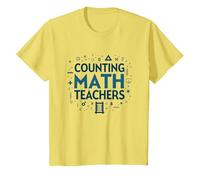 Conteggio Matematica Insegnanti Apprezzamento Simboli Matematici Maglietta, Bambini, Limone, 12 Anni