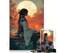 Contemplazione del samurai al tramonto, puzzle da 1000 pezzi per adulti, gioco di logica, attività domestica, taglio liscio, sorpresa di Natale (50x75cm)