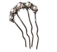 Contemporaneo Cinese Tornante Perle Accentato Clip Di Capelli Per Le Donne Bun Holder Strumento Con Costruzione In Lega Shell Design Metallo Tornante Per Updos
