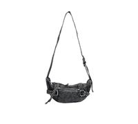 Contemporaneo Lavato Jeans Crossbody Borsa Tessuto Resistente all'abrasione Capacità spaziosa Per Città Stile di vita Bisogni Lavare Retro Borsa a tracolla per le donne, Nero , One Size