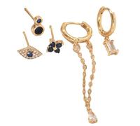 Contemporaneo Minimal Orecchini Set 5Pcs Scintillante Pietre Sintetiche Base In Metallo Casual A Formale Stili Semplici Orecchini A Bott