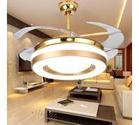 Contemporaneo Stealth Ventilatore Luce Led Moda Minimalista Soggiorno Ristorante Camera da Letto Studio Camera dei Bambini Villa Hotel Soffitto Ventilatore Luce (Stile 26)