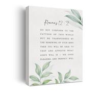 Contemporary Bible Verse Canvas, Romans 12 2 Wall Art Poster, Do Not Conform Inspirational Decor for Modern Living Room Office (Unframed,16x24inch(40x60cm))