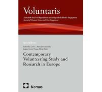 Contemporary Volunteering Study and Research in Europe: Special Issue