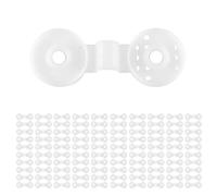 Contencinty 100 clip per rete ombreggiante, ganci per rete ombreggiante, clip di fissaggio per telo, clip in plastica, morsetto di fissaggio, colore bianco
