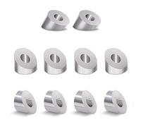 Contencinty Confezione da 10 rondelle smussate ad angolo in acciaio inox da 30 gradi, 6,6 mm, rondella a 30 gradi per kit di ringhiere per cavi