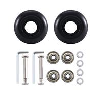 Contencinty Ruote girevoli di ricambio per bagagli, 45 x 19 mm, in poliuretano, con kit di riparazione in acciaio al carbonio da 6 mm