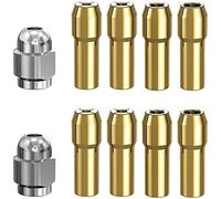 Contencinty Set di 10 pinze in ottone per trapano, ricambio 4485 a cambio rapido, set di utensili da 0,8/1,2/1,5/1,8/2,0/2,4/3,0/3,2 mm
