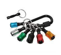 Contencinty Supporto per punte da 1/4 di pollice per cacciavite esagonale, barra di estensione, portachiavi, adattatore per trapano con palo maschio